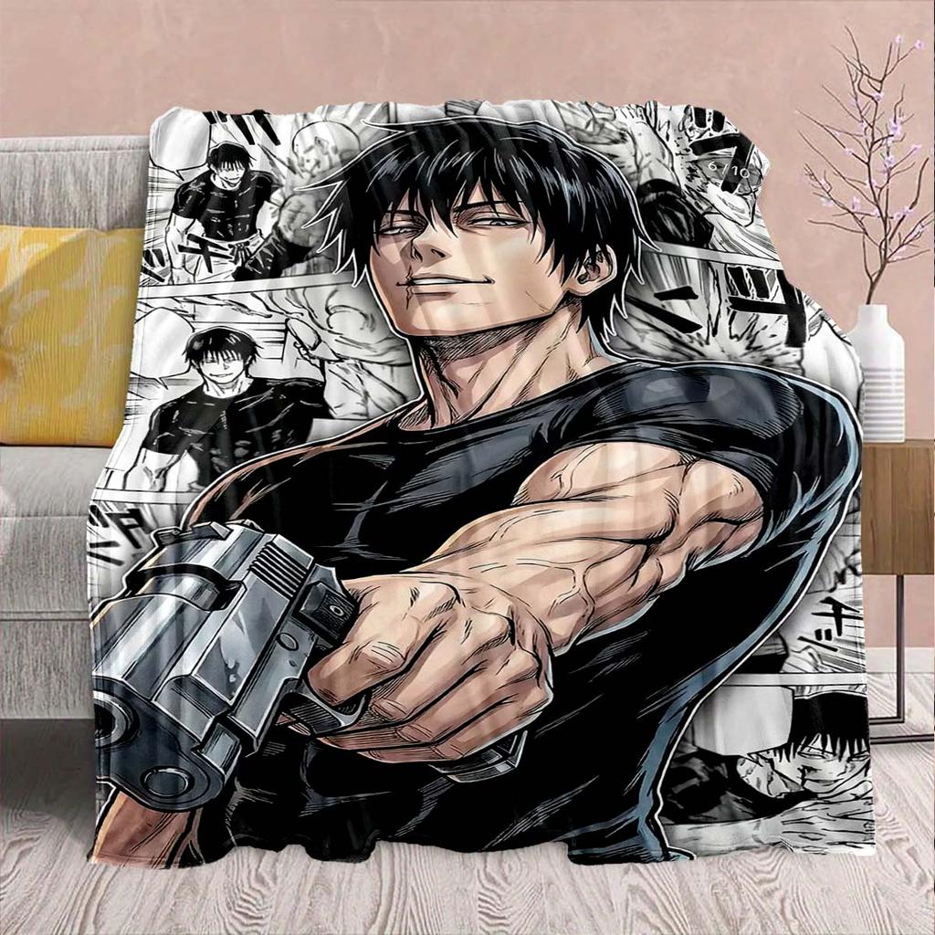 Jujutsu Kaisen Flannel Blanket Ultra Soft Warm Throw Plush Cozy Sofa Bed Lightweight Home Decor -QJY