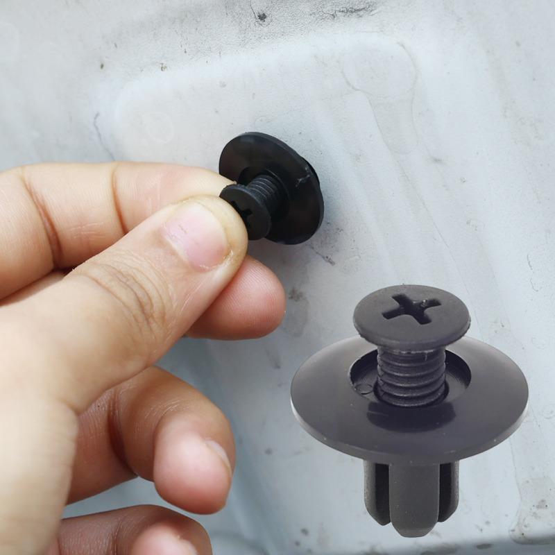 Rivets Black Clip Fasteners Universal 8mm Plastic Rivets Fasteners Car Accessories 50/100pcs Car Bumper Guard Fasteners Screws