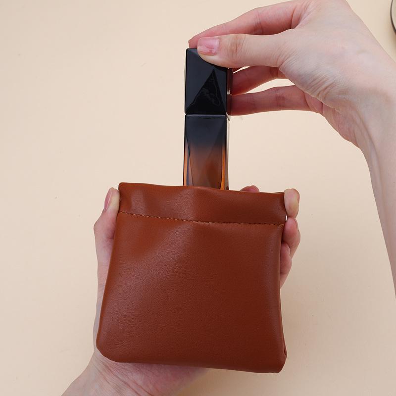 2025 Mini PU Leather Snap-Closure Coin Purse - Waterproof & Portable
