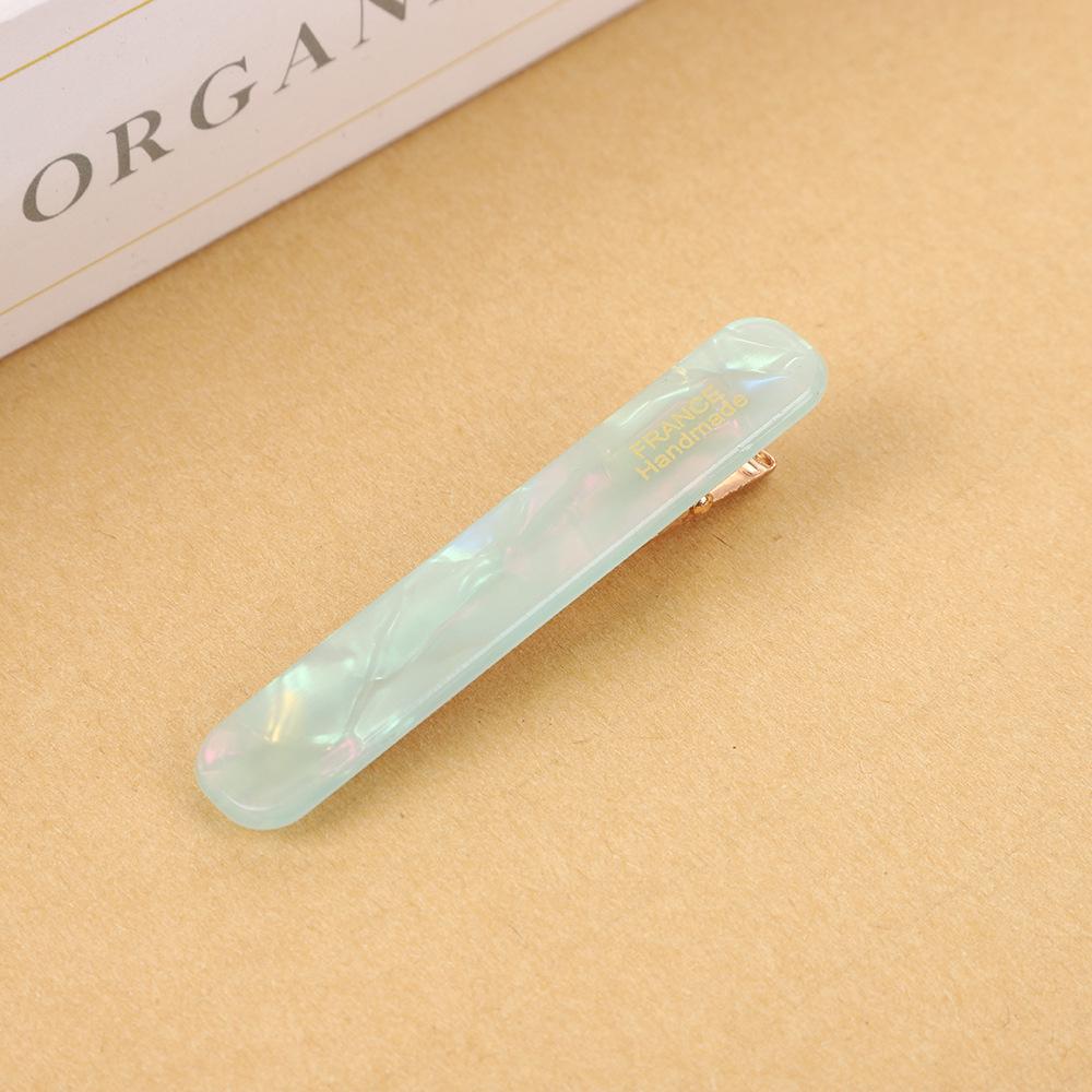 Exquisite Iridescent French Hair Clip - Women s Jelly Acetate Bangs & Side Clip небесно-голубой