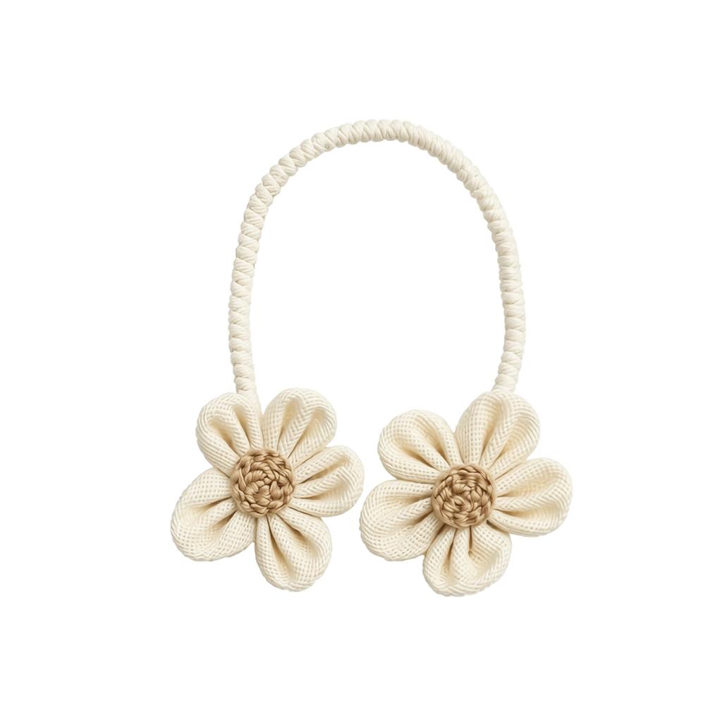 Curtain Tiebacks Flower Design Window Drapery Holdbacks Decorative Rope Style for Home Window Treatment Accessories