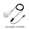 3000K Warm White Switch Cord 5W USB Bulb Light - Camping Emergency Light with 2.5m Plastic Cord