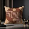 Morandi Geometric Abstraction Pillow Case Antidustmite Pillowcase Invisible Zipper Silky Short Plush Sofa Cushion Cover