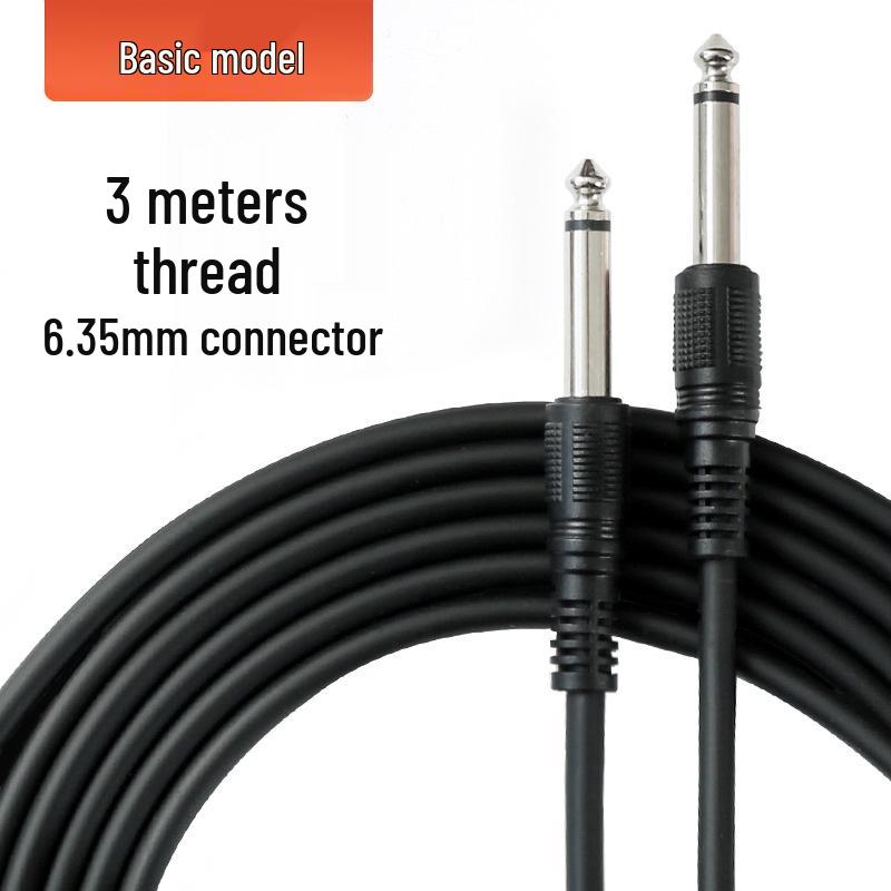 Câble Audio pour Guitare Basse Électrique avec Réduction de Bruit pour Pédale d'Effets et Connexion Haut-Parleur