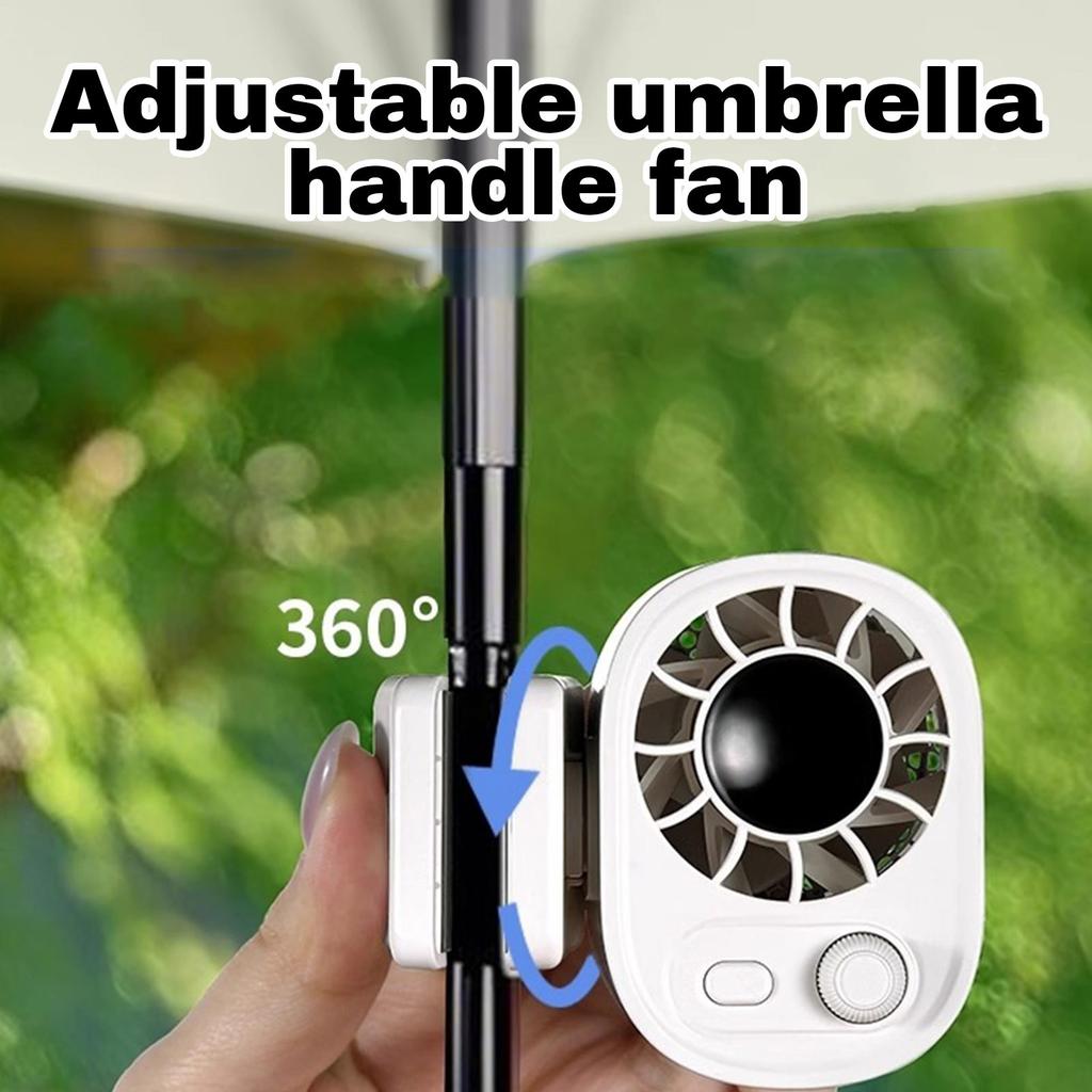 Car Clip-On Fan With LED Display - 360° Rotation, 100 Adjustable Speeds, USB Rechargeable Personal Fan 1800mAh Battery