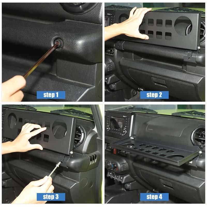 Co-pilot Handle Extension Folding Storage Board Cup Holder Bracket Rack Support For Suzuki Jimny 2019 Up Interior Accessories
