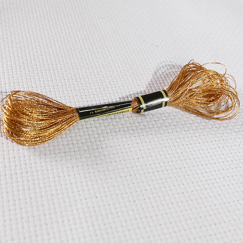 16M/roll Multi-color Gold And Silver Thread Computer Embroidery Gold Thread DIY Cross-stitch Metal Thread TJ20500