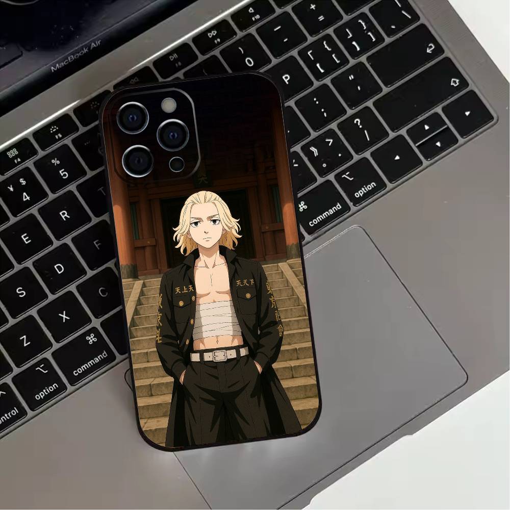 T-Tokyo Revengers Anime  Phone Case For iPhone 17,16,15,14,13,12,11 Plus,Pro Max,XS,Soft Silicone Black Cover