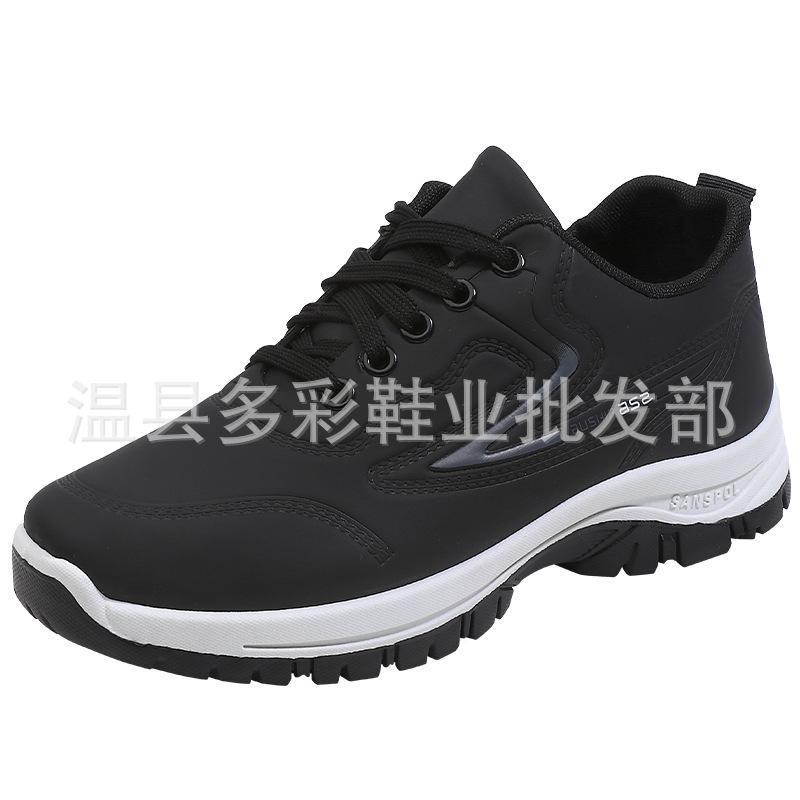 

Spring and summer new travel and leisure lace-up men s shoes, leather waterproof and non-slip running men s step sports shoes 39