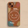 Apple 15promax telefoonhoesje color block smiley face 14 iPhone anti-drop 13 minimalistisch all inclusive 12 zacht 11