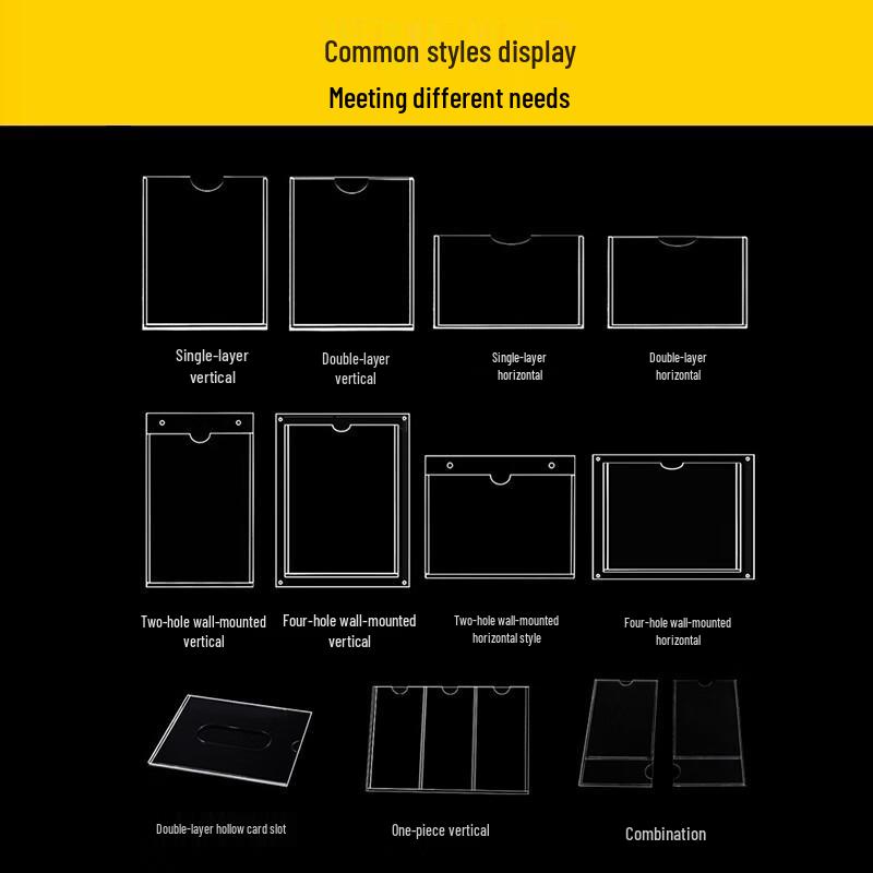 A3 Double-Layer Vertical Acrylic Display Stand