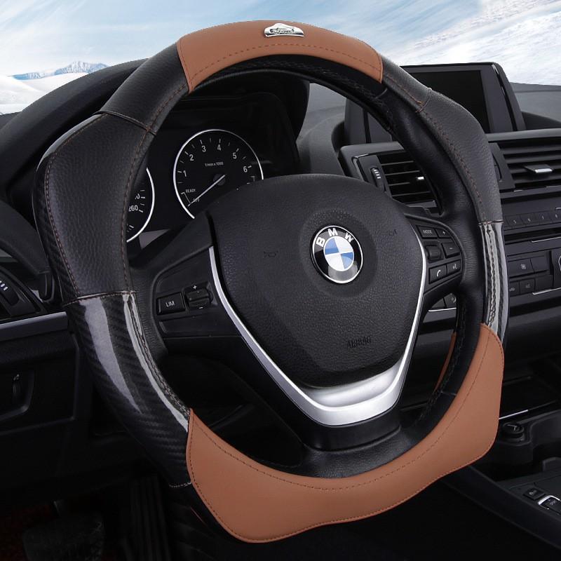 Universal 38cm Steering Wheel Cover Car SUV Truck Sport Style All-Season Artificial Leather Grip