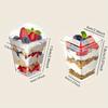 10/20/30pcs-New Disposable Plastic Mousse Cup Ladder Shaped Cup Pudding Dessert Cake Cup Appetizer Jelly Yogurt Mousse