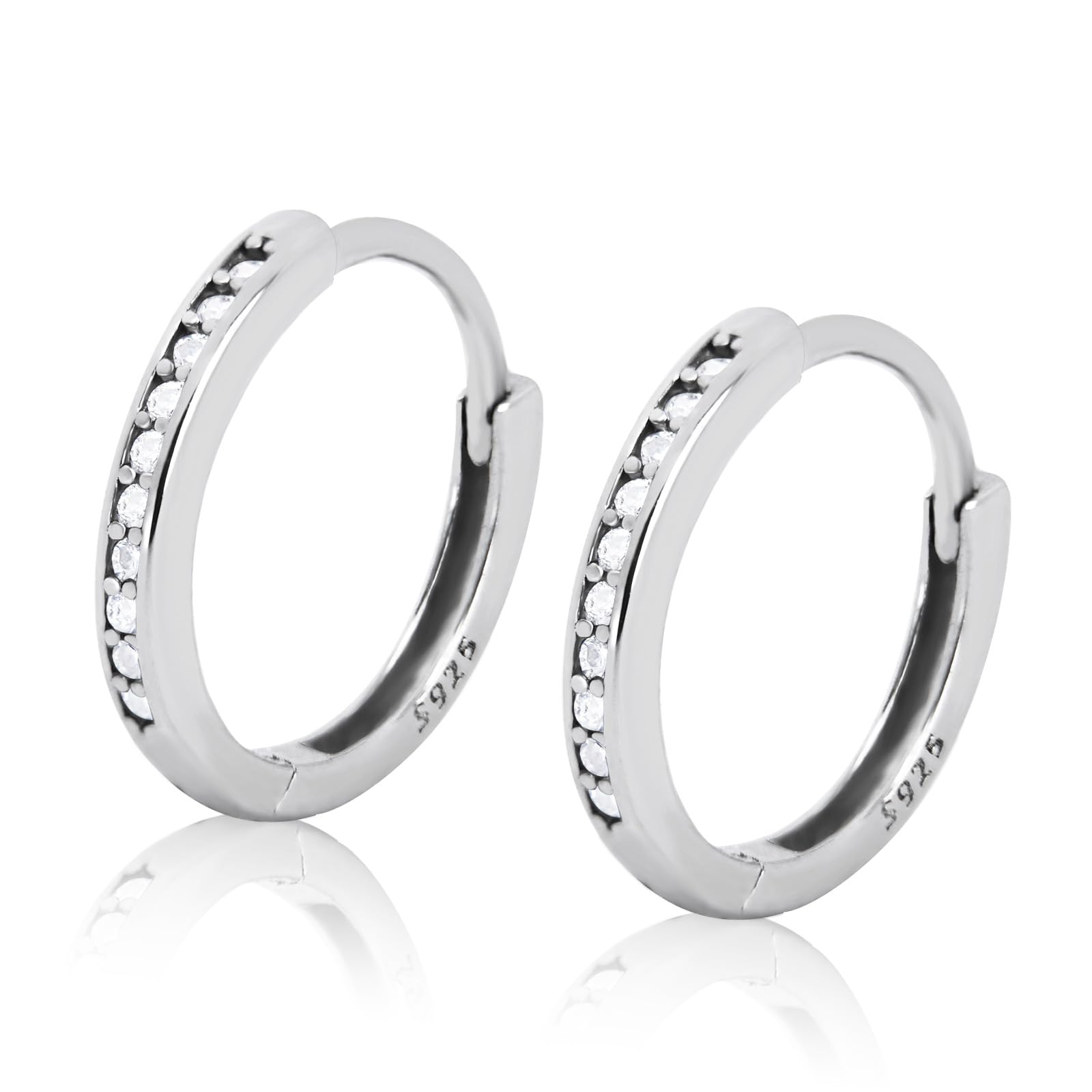 

alivaluxe Сережки для Кільця-Хупа День народження Ювілей Жінкам, Сережки, Кільця, Хупи, Гіпоалергенні, Сережки, Муасаніт, Популярні, Жінкам, Подарунок, платиновий