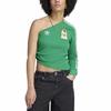 adidas Originals FW25 Mexico Bringback Jersey 9 Three Stripes Pullover Slim Fit Off Shoulder Casual Long Sleeve Football Shirt Women Tops KE2298