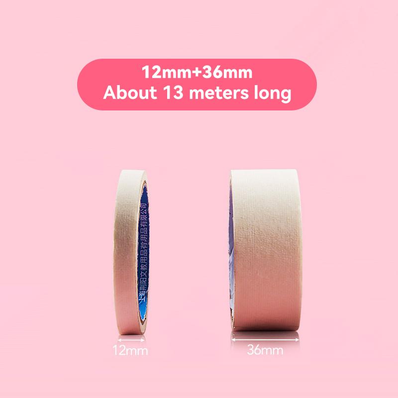 10mm-48mm Paper Fixation Masking Tape for Artist Sketch Watercolor Drawing Oil Painting School Supplie 13M Sticky Traceless Tape