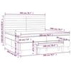 3137261 vidaXL Lit à sommier tapissier avec matelas Gris clair 200x200cm Tissu
