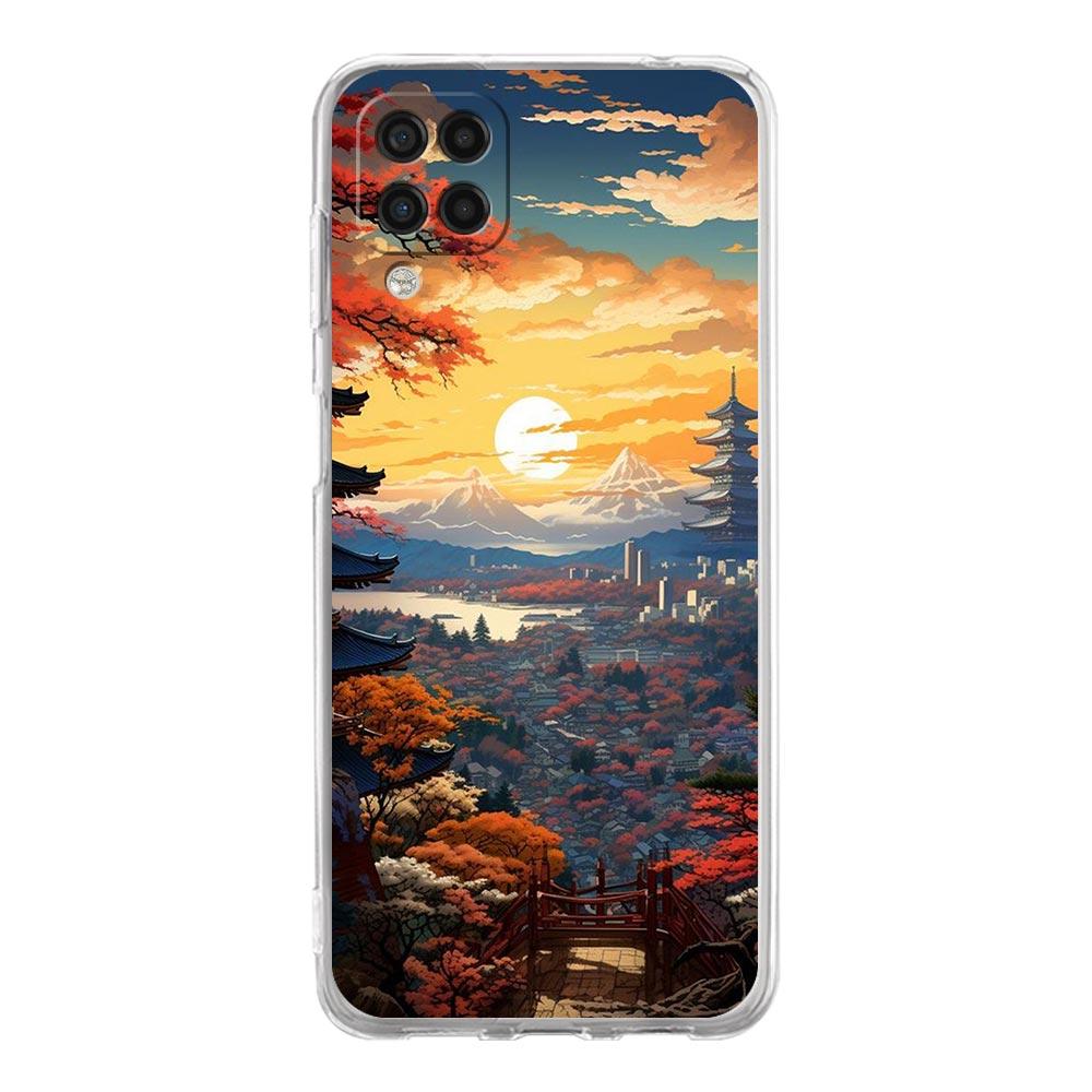 Phone Case For Samsung A13 A33 A35 A55 A73 A53 A23 A51 A71 A21S A12 A31 A41 A05s A03S A15 A25 A32 5G Cover Japanese Landscape