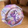 1PC Unicorn Flowers Umbrella-8-Rib Reinforced, Automatic Open, Lightweight & Durable, Fashion Accessory for Outdoor, H0337