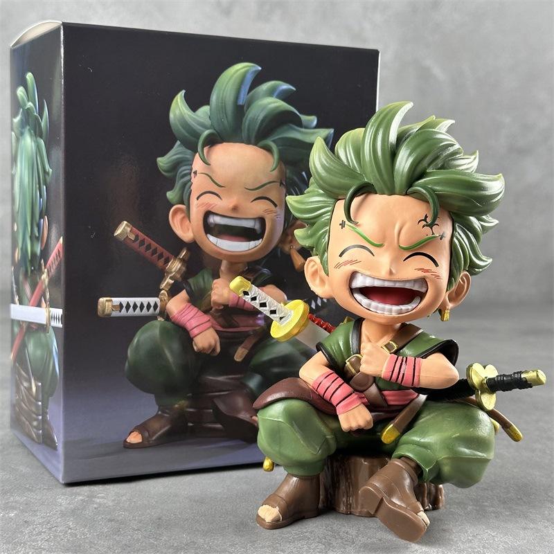 One Piece Chibi Luffy / Zoro Cute Anime Figure Collectible Gift