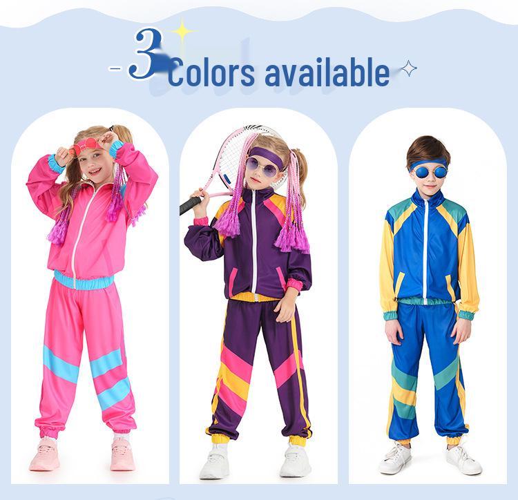 Disco Performance Costumes for Boys and Girls - Dance and Hip-Hop Apparel in Three Colors