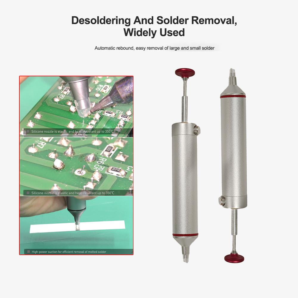 Aluminum Desoldering Pump Suction Tin Gun Soldering Sucker Pen Powerful Vacuum Iron Welding Repair Tool for Electronic Component