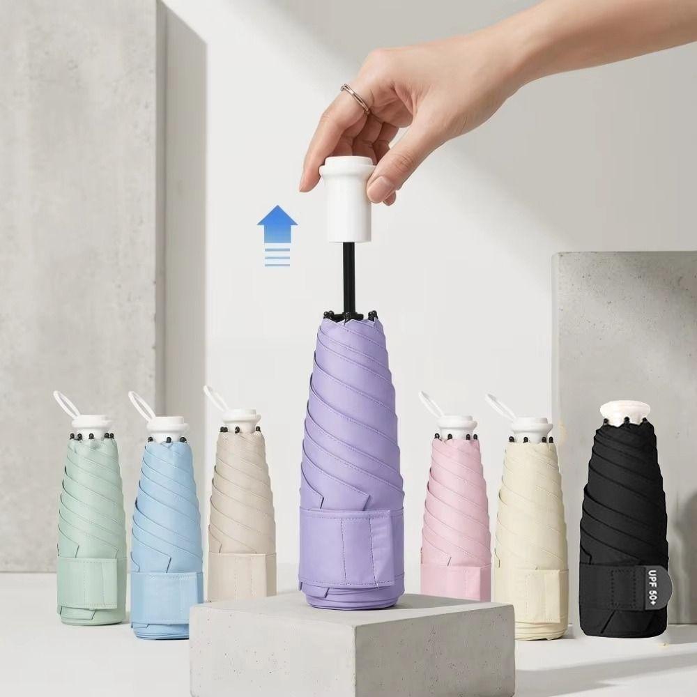 Wind Resistant Ultraviolet Protection Umbrella 5 Folding Folding Mini Sun Umbrella Pocket Carry
