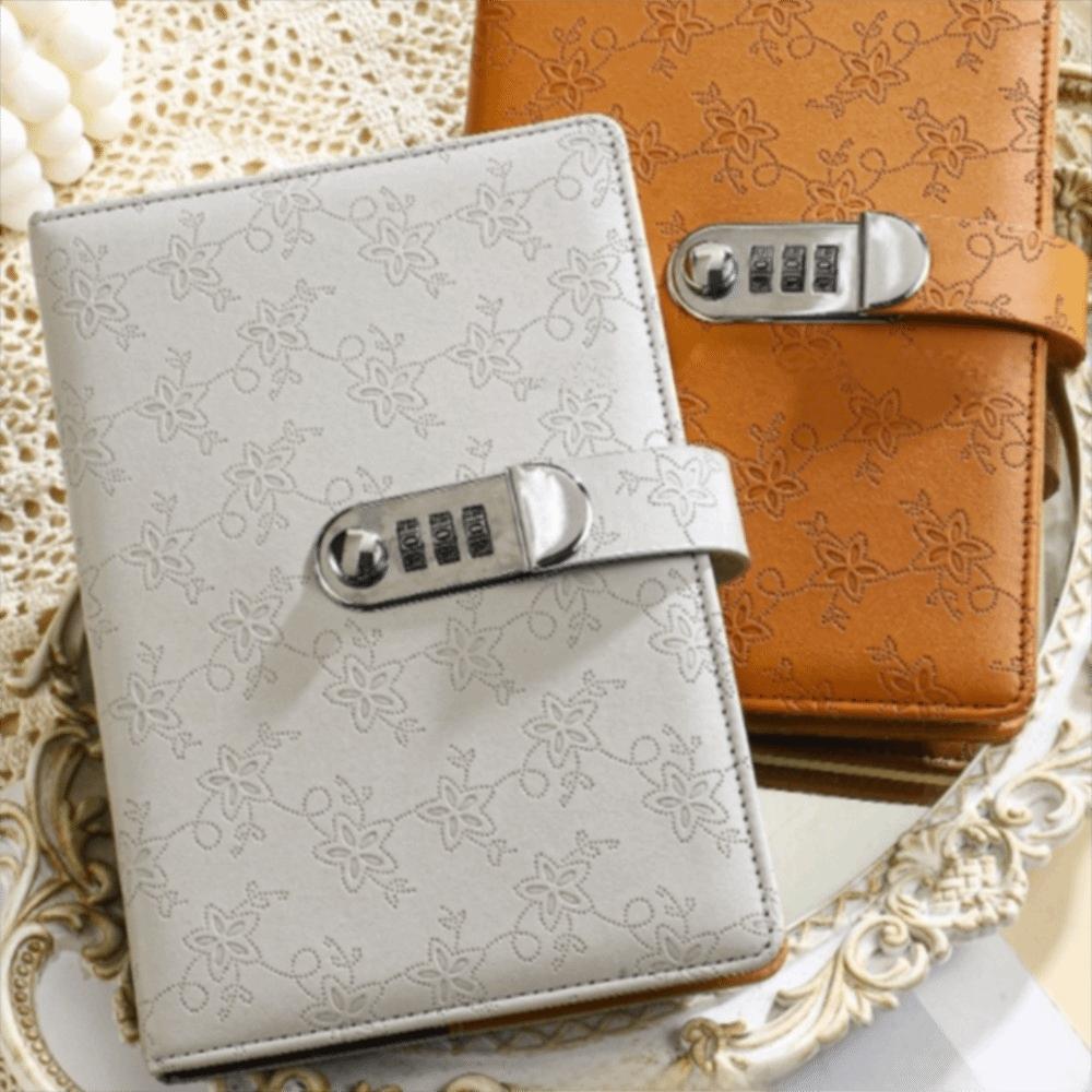200 Pages Retro Password Book with Lock A5 Diary Notebook  Office School Supplies