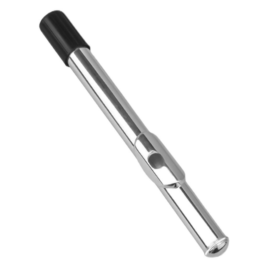 Silver Metal Flute Headjoint 23cm Professional Flute Head Joint Flute Part Suitable for Woodwind Musicians and Student