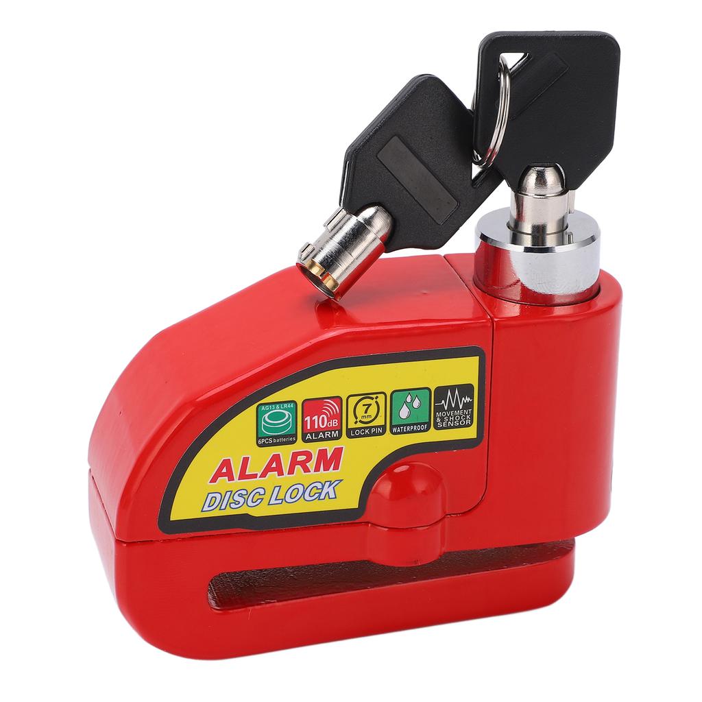 Bike Disc Brake Lock Anti Theft Electric Motorcycle Alarm Disc Lock with 110dB Alarm Sound for