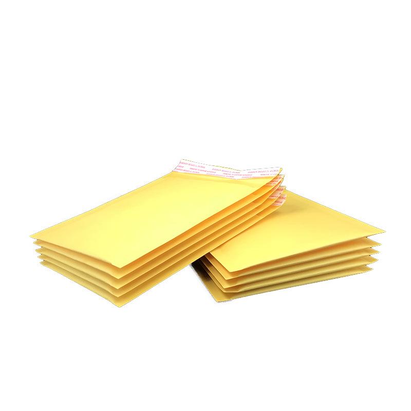 Yellow Kraft Bubble Mailer: Waterproof, Shockproof Clothing Express Bag & Foam Envelope for Secure Logistics Packaging.