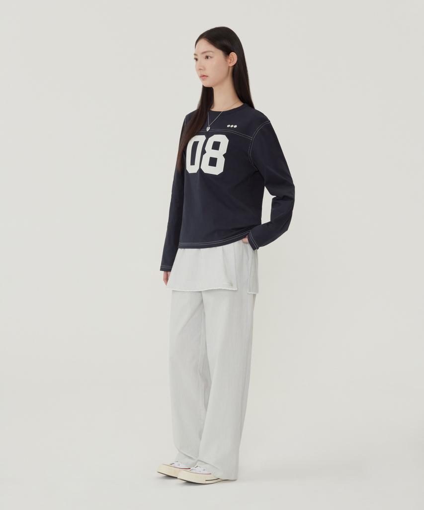 COVERNAT WOMAN Cotton Skirt Layered Pants Sky Blue