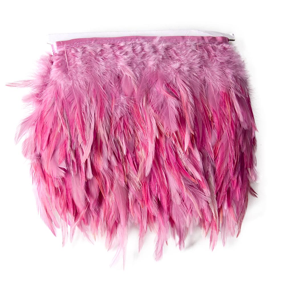 2Meter Pink Rooster Feather Trims Clothing Dress Sewing Accessory Feathers Ribbon Wedding Carnival Decoration Plumes 10-15CM