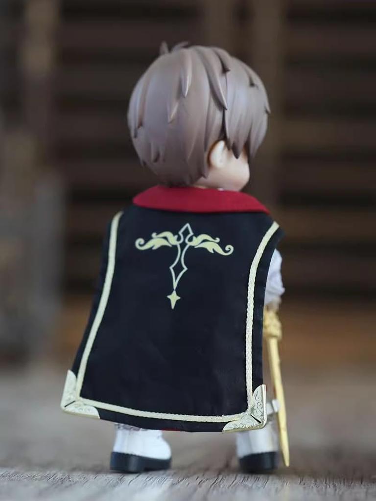 Obitsu 11 (OB11) Size Outfit for Obitsu Dolls (11cm Body): Knight, Noble, Medieval Outfit Set (Shirt, Cape), Cool Design, 2 Colors (Red)