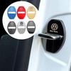 VW 4PCS Car Interior Door Lock Cover Stainless Steel Auto Door Latch Protective Stickers For VW GOLF Polo Beetle Tiguan