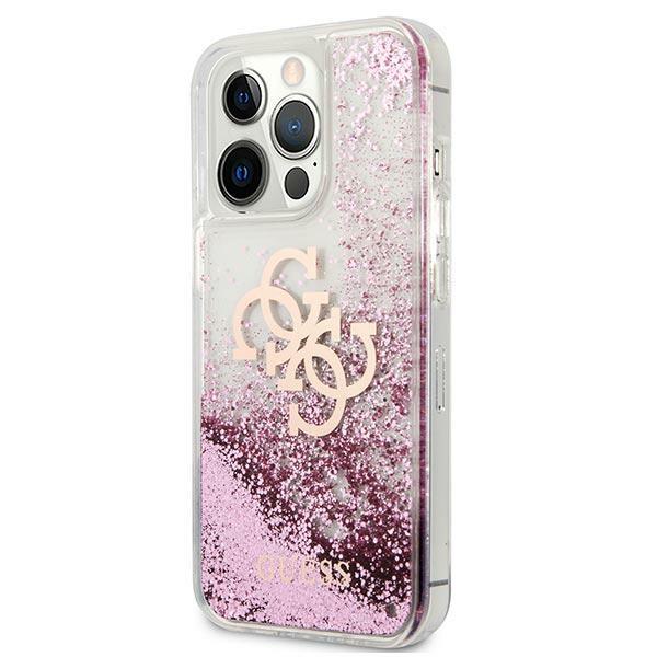 Etui do iPhone 13 Pro Max Guess Big Liquid Glitter Różowe
