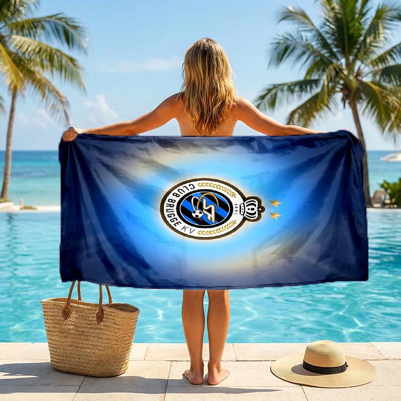 Club Brugge FC Print Quick Dry Beach Towel Microfiber Absorbent Portable Travel Swimming Towel