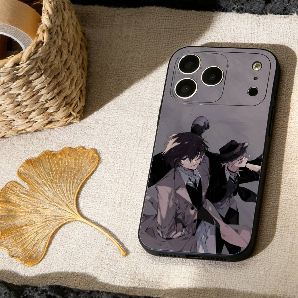 

Bungo Stray Dogs D-Дазай Осаму Чехол для телефона для iPhone 17,16,15,14,13,12,11 X XR Plus, Мягкий силиконовый черный чехол iPhone17