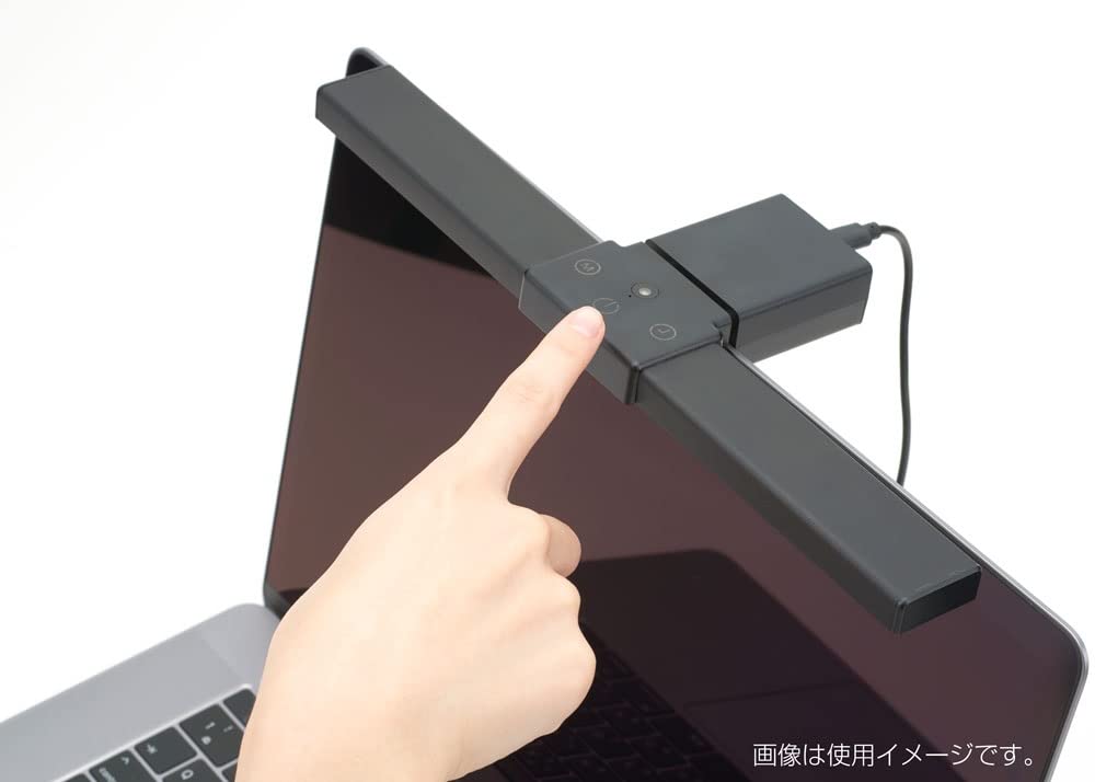 Nakabayashi Digio2 USB LED Light for Laptops with Dimming Function, Black, Z8978