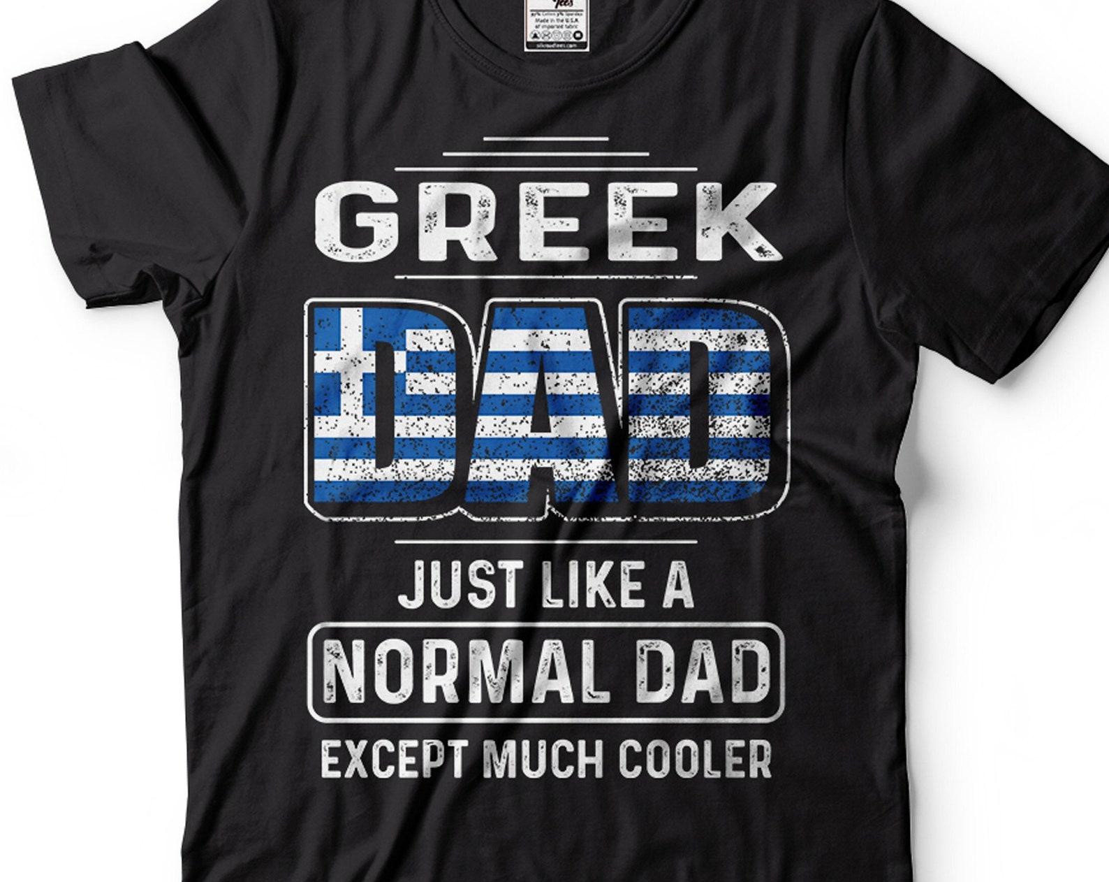 Mens Greek Dad T-Shirt Fathers Day Greek Shirt Greek Patriotic Shirt Greece Flag Shirt Greece Patriotic T-Shirt Greek Father Shirts 4XL
