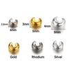 100pcs Open Crimp Beads Covers Crimp End Beads Stopper Spacer Beads for DIY Bracelet Jewelry Making Findings Components Supplies