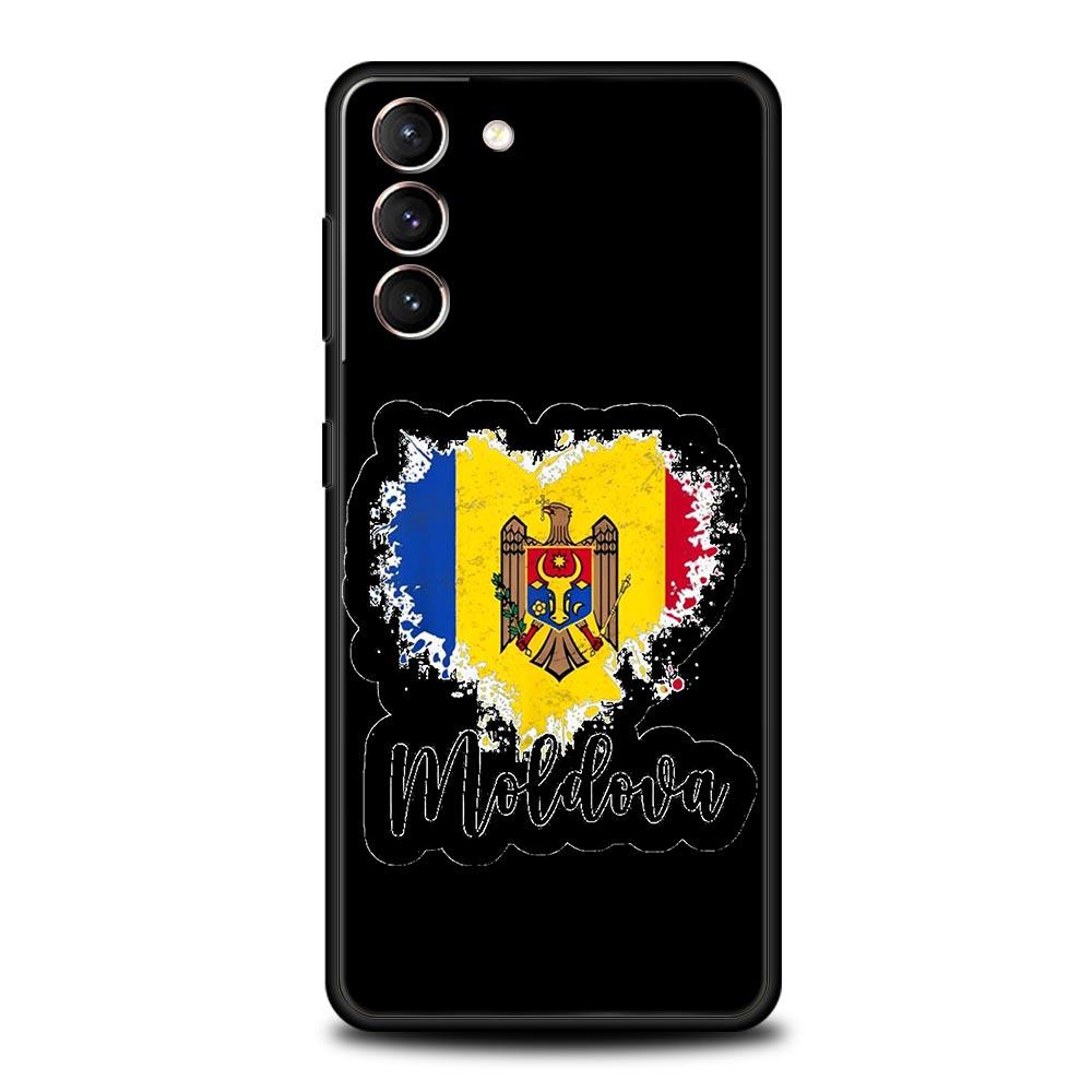 Moldawien Flagge Handyhülle Für Samsung Galaxy S25 Edge S24 S23 S22 S21 Ultra S20 FE 5G S10 S10E S9 Plus Weiche TPU Hülle