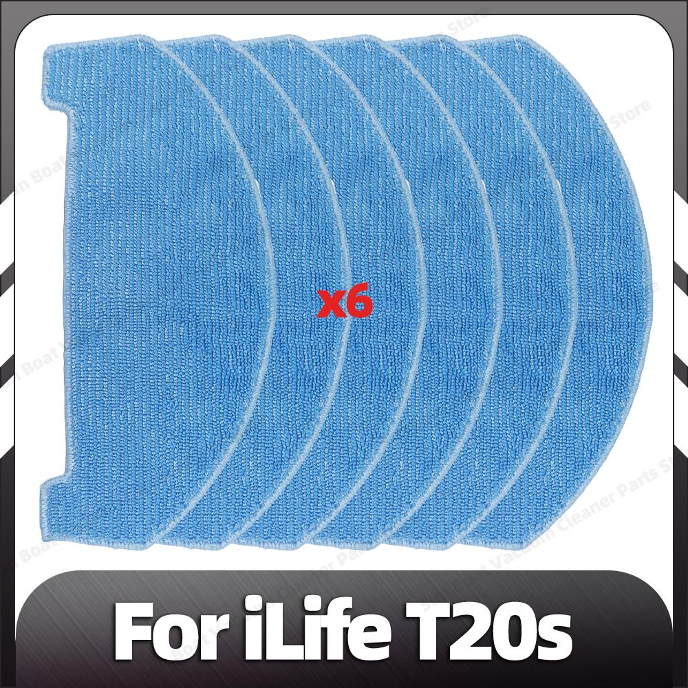 Kompatibilní iLife T20s Náhradní boční kartáč HEPA filtr Mopovací podložky Náhradní díly Příslušenství