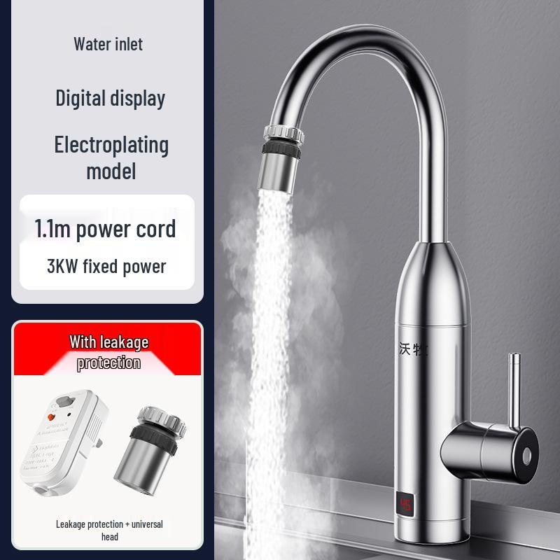 Instant Heat Electric Water Faucet - Quick Heating, Temperature Controlled for Kitchen Use