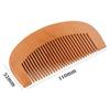 Premium Wooden Hair Natural Peach Scalp Coarse Gift for Men and Women Comb, Wood, Massager, Anti-Static, Teeth, Half-Moon Shape, Unisex, (Type C)