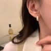 Copper Fashion Design Enamel Ear Buckle Korean Style Earrings Women Hoop Earrings Huggie Earrings