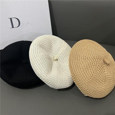 Women's Fashion Beret Hat, Breathable Versatile Painter Crochet Hat For Spring Autumn