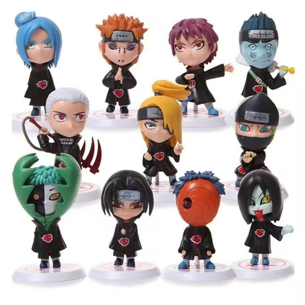 Set of Figures Naruto Naruto Shippuden Itachi Uchiha, Obito, Zetsu, Deidara and Others. 10 Cm 11-in-1