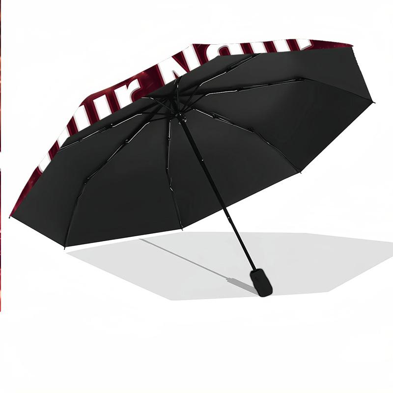 8 Rib Auto Folding Umbrella Burnley Football Print Custom Name Text Portable Rain Gear