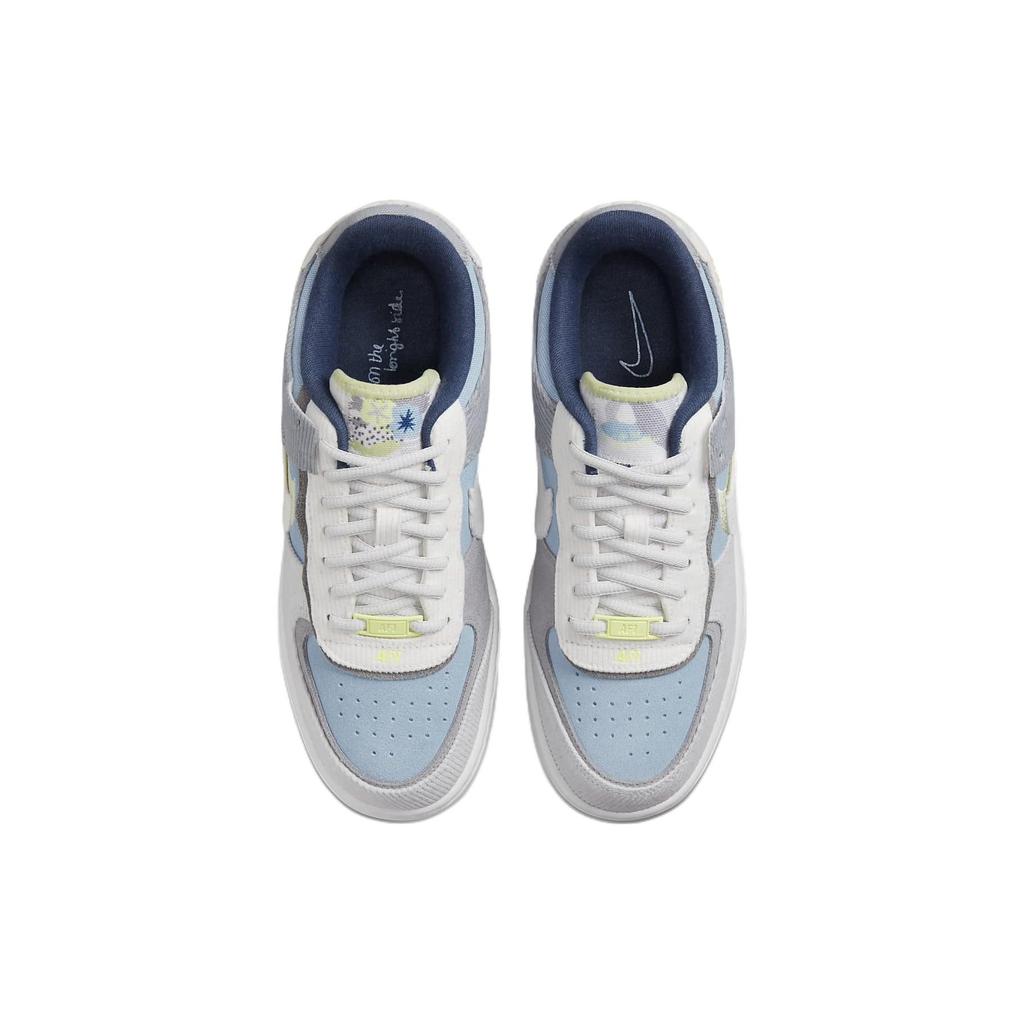 Nike Air Force 1 Shadow On The Bright Side - Skate Blue Women Sneakers Mountain-White Light-Lime-Green DQ5075-411